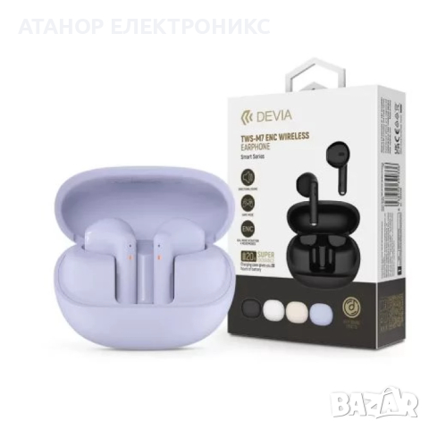 Безжични слушалки  Devia  TWS , Wireless, Earphone, снимка 3 - Bluetooth слушалки - 44823492