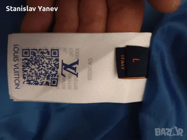 луксозният модел Louis Vuitton Monogram Bandana Mix Leather Denim Jacket., снимка 4 - Бански - 55965445