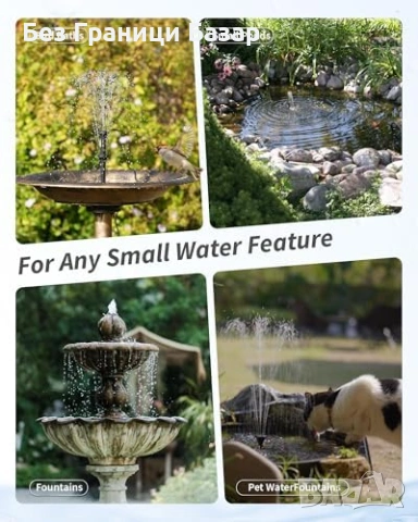 Нов Соларен фонтан с филтрация за птичa баня, аквариум, мини езеро дом, снимка 7 - Други - 53567043