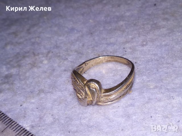 Стар СРЕБЪРЕН АРТ НУВО ПРЪСТЕН СРЕБРО 925 АНГЛИЯ МАЙСТОРСКА ХУДОЖЕСТВЕНА РЪЧНА ИЗРАБОТКА 38514, снимка 5 - Пръстени - 41451089