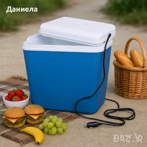 Хладилна кутия Atlantic 10L 12V, активна, синя, снимка 2 - Хладилни чанти - 50356192