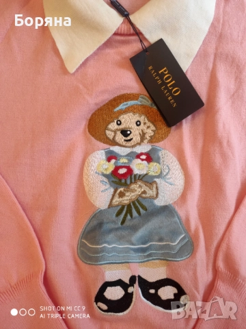 Polo Ralph нов с етикет пуловер с мече, снимка 3 - Блузи с дълъг ръкав и пуловери - 49247116