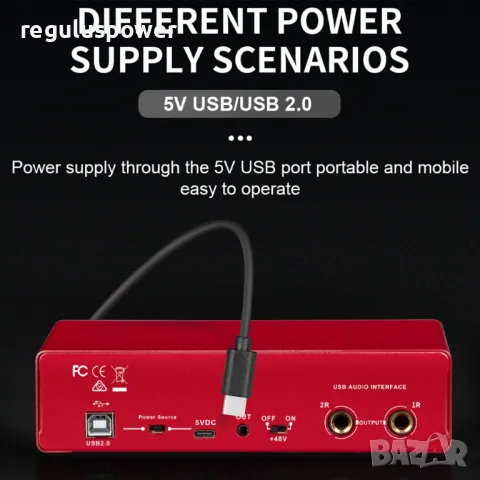 Смесител, професионален USB аудио интерфейс RP-MD22 G2, 24 bit/192kHz, Plug and Play , снимка 11 - Аудиосистеми - 50245571