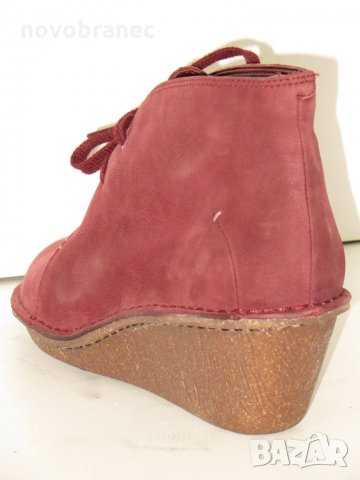 Clarks 41 полуботи платформа обувки естествена кожа, снимка 4 - Дамски боти - 35916171
