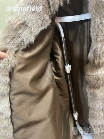 Предпразнична цена-Палто Сребърна лисица, снимка 5 - Палта, манта - 51683148