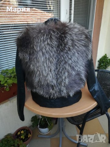 Луксозен елек от естествена кожа и Каскадна Лисица , снимка 4 - Елеци - 35735572