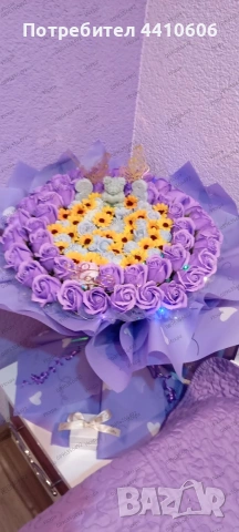 Ръчно изработен светещ ароматен букет , снимка 5 - Декорация за дома - 53658471