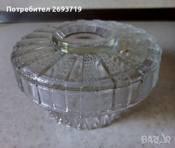 Кристален съд бонбониера