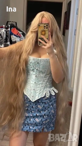 Много дълга руса перука, снимка 8 - Аксесоари за коса - 53101107