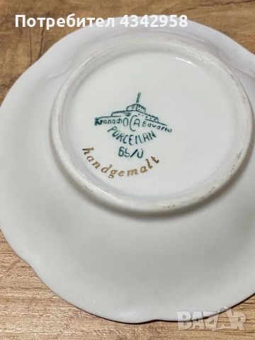 Kronach. Bavaria.1950 те..Винтидж порцеланова чинийка „Welthafen Hamburg“ , снимка 4 - Антикварни и старинни предмети - 52250550