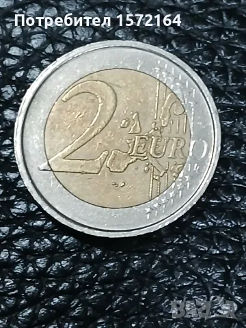 Монета 2 Евро Данте Алигиери 2002, снимка 2 - Нумизматика и бонистика - 56038785