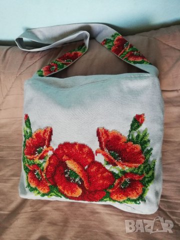 Дамска чанта с мъниста , снимка 2 - Чанти - 35760410