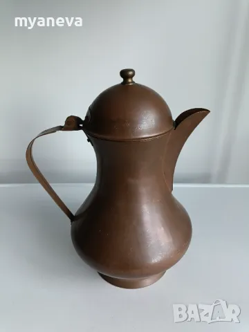Медна кана за чай или кафе в големи количества , ибрик , съд за декорация. , снимка 5 - Антикварни и старинни предмети - 49068850