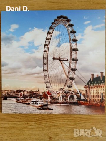 дървена картина пано с изглед от Лондон