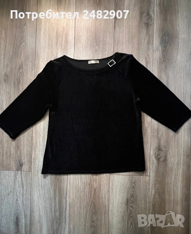 Дамска блуза с блестящ ефект, снимка 3 - Блузи с дълъг ръкав и пуловери - 53693840