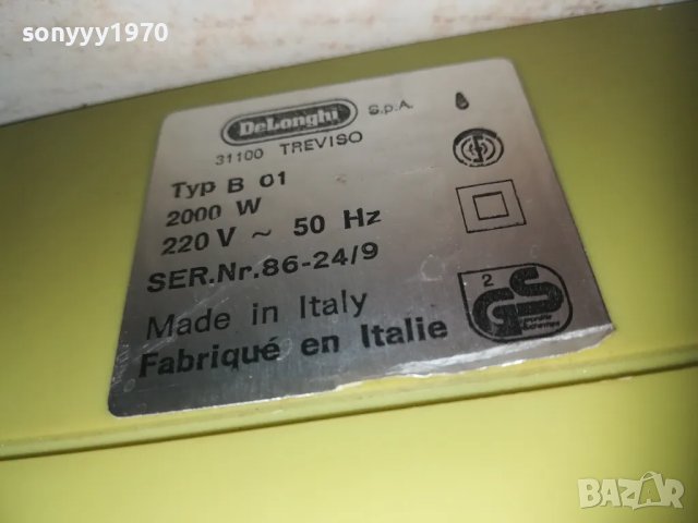 DELONGHI 31100 TREVISO-2000W-MADE IN ITALY LNWC2110241914, снимка 7 - Отоплителни печки - 47667746