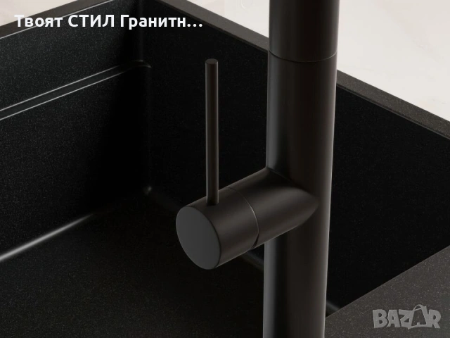 Черен смесител за кухня с изтегляща глава, 2 режима на струя - 9020, снимка 11 - Смесители - 53736570