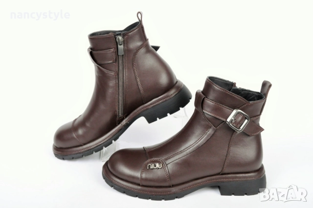 ЗИМА '25'26! Дамски боти от естествена кожа - Два цвята, снимка 6 - Дамски боти - 52288977