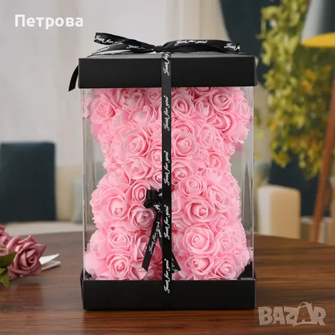 Розово мече от рози/мече от рози/розово мече, снимка 5 - Декорация за дома - 48982815