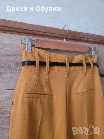 Панталон висока талия ZARA горчица , снимка 4 - Панталони - 52500070