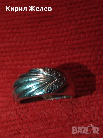 СКЪПОЦЕНЕН РЕТРО СРЕБЪРЕН ПРЪСТЕН ВИСОКА ПРОБА СРЕБРО ИНКРУСТИРАН сЮВЕЛИРНО ФАСЕТИРАНИ ЦИРКОНИ 34828