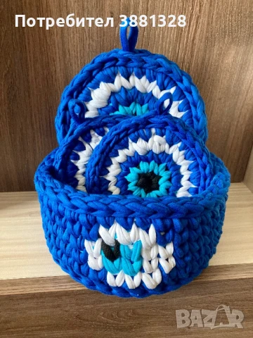 Плетени аксесоари за дома, снимка 3 - Други стоки за дома - 46479868