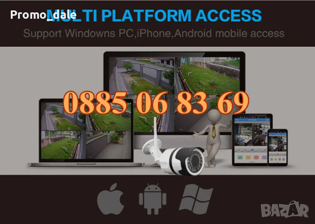 Безжична Wi-Fi IP камера за видеонаблюдение, снимка 4 - IP камери - 44584319