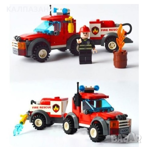 Конструктор Fire truck Пожарен камион Gudi 9208, снимка 3 - Конструктори - 36183944