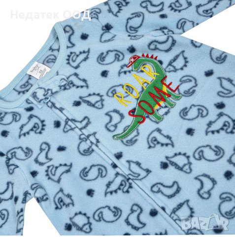 Бебешки гащеризон Green Dinosaur,  Зимен, Green Dinosaur, 3м, Светло син, снимка 2 - Бебешки гащеризони - 41733683