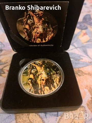 Колекционерска сребърна монета Apache Liberty-2020г., 100 бр. за цял свят.