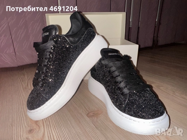 Alexander McQueen sneakers black sparkle, снимка 2 - Маратонки - 52923567