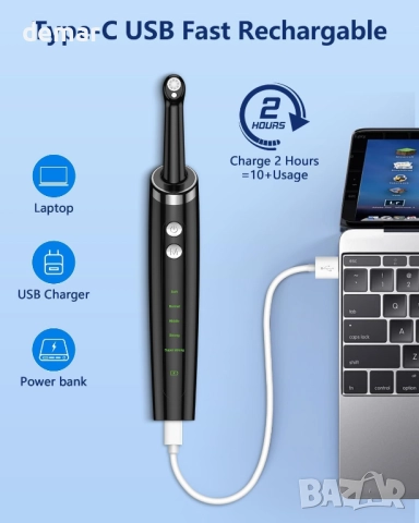 Комплект за избелване на зъби, полираща машина с 5 сменяеми глави и 5 режима, IPX6, снимка 5 - Други - 52131014