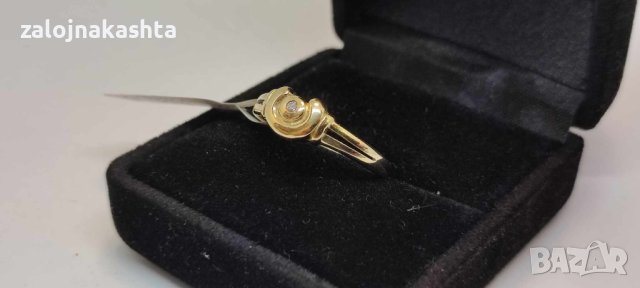 Златен пръстен с Брилянт-2.05гр/14кр, снимка 3 - Пръстени - 42733199