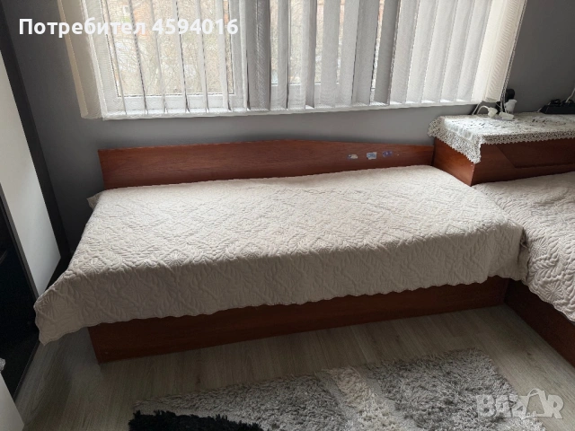 Комплект ъглови легла с повдигащ механизъм и ракла