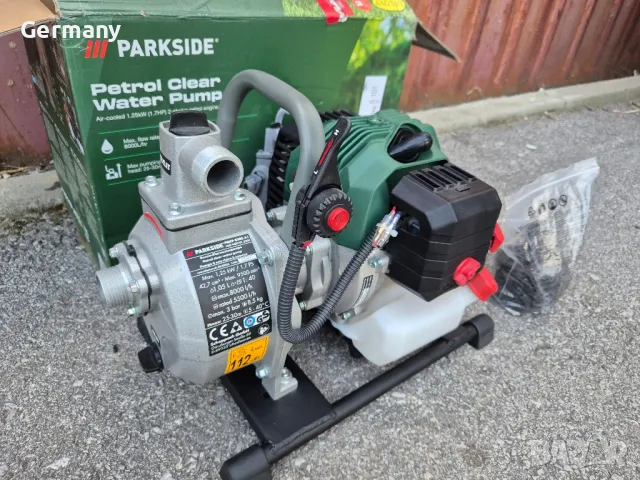 бензинова водна помпа parkside