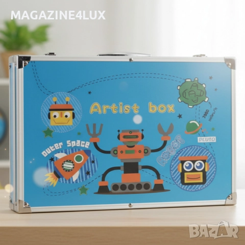 🎨 Творчески комплект за рисуване – 145 части в удобен куфар 🎨 , снимка 3 - Рисуване и оцветяване - 51729110