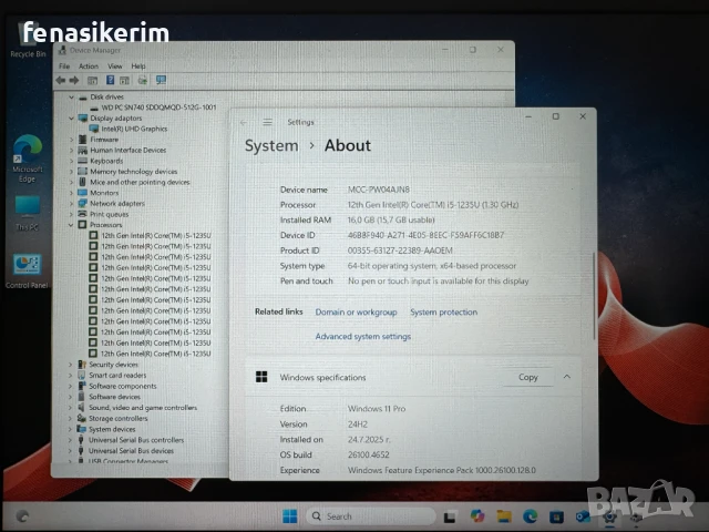 15.6' Full HD IPS Core i5-1235u Lenovo ThinkPad L15 G3 16GB DDR4/256GB NVMe/Подсветкa/Бат 8ч, снимка 8 - Лаптопи за работа - 51139146