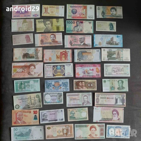 Лот Банкноти от 100 броя (без повтарящи) UNC, снимка 2 - Нумизматика и бонистика - 51240396