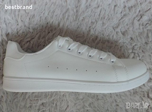 Кецове, бели, еко кожа, код 776/39, снимка 2 - Маратонки - 42689277