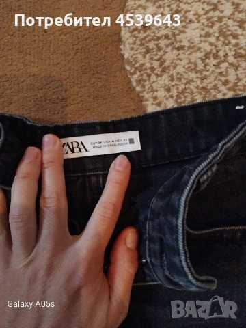 Дамски черни панталонки на Зара размер S, снимка 5 - Къси панталони и бермуди - 53289154