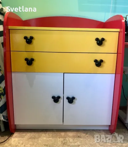 спешно. Детско обзавеждане за стая. гардероб скрин бюро нощно шкафче Мики Маус, снимка 15 - Мебели за детската стая - 49711186