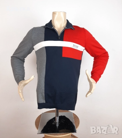Hugo Boss Zelchior Pro - Оригинален мъжки пуловер с цип р-р M, снимка 6 - Пуловери - 52010062