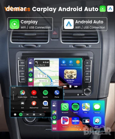 2GB+64GB автомобилно радио за VW Passat Jetta Golf SEAT, 7 инча HD екран, снимка 3 - Аксесоари и консумативи - 51396006