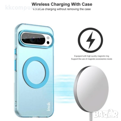 Google Pixel 9 Pro / Pixel 9 IMAK Силиконов Калъф Candy Series TPU +PET/ MagSafe и Протектор, снимка 3 - Калъфи, кейсове - 53097880