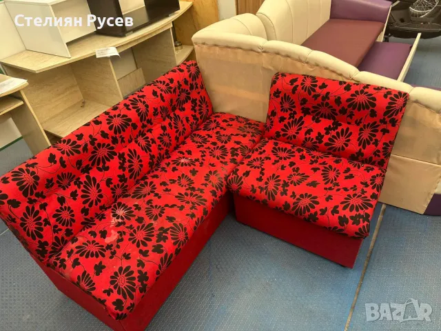 0177   Диван / канапе 120 и 65см  -цена  , снимка 2 - Дивани и мека мебел - 48589750