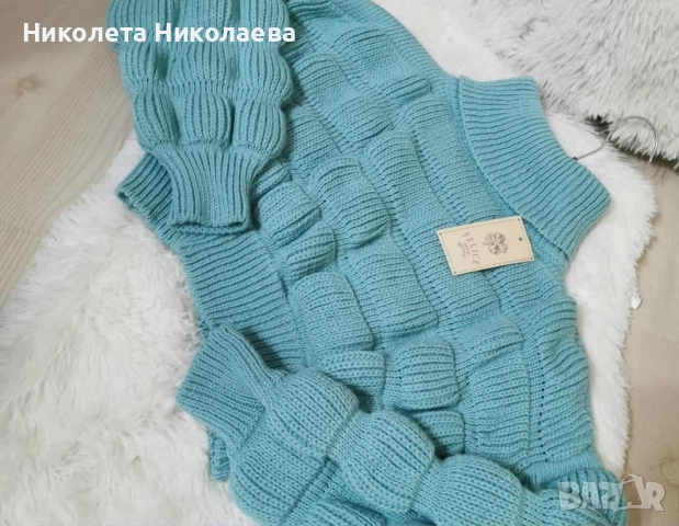 Дамски плетен пуловер, снимка 2 - Блузи с дълъг ръкав и пуловери - 52310647