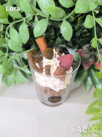Ароматна свещ, шоколадов десерт, аромат шоколад, снимка 5 - Декорация за дома - 53565737