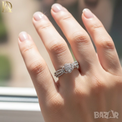 Нов Златен Пръстен с 0.65кт Естествени Брилянти , снимка 3 - Пръстени - 40174277