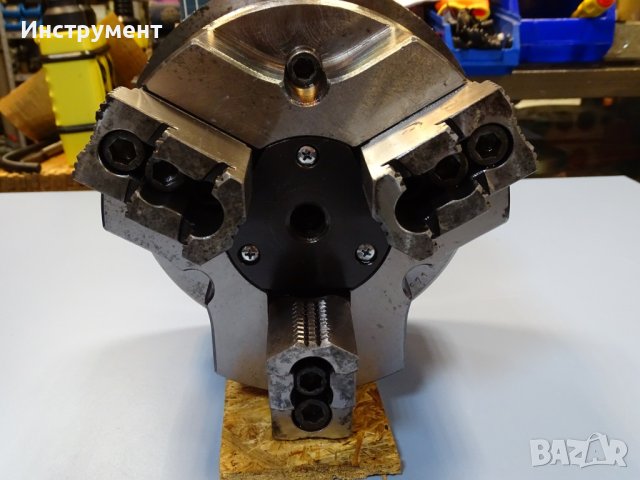 Клинозатегателен патронник КПТ-200 с фланец и твърди челюсти, снимка 2 - Резервни части за машини - 42272306