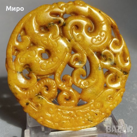 ДРАКОН ФЕНИКС НЕФРИТ ТАЛИСМАН АМУЛЕТ МЕДАЛЬОН , снимка 4 - Колиета, медальони, синджири - 41866873